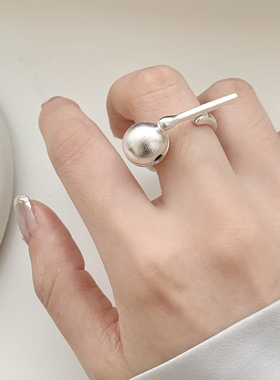 可敲打木鱼戒指女小众设计 解压戒指小众设计2025新款指环配饰女