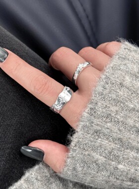 饰尚e族星芒戒指女甜酷叠戴百搭时尚个性S925镀银开口指环网红创