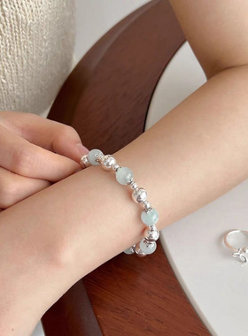 饰尚e族甜酷招财叮当猫手链女个性时尚复古百搭S925镀银手环ins风