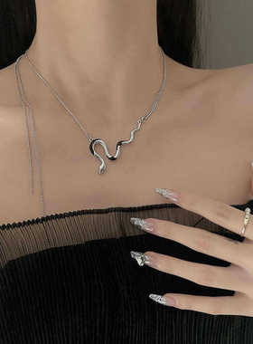 饰尚e族灵蛇项链女小众设计轻奢高级感蛇形毛衣链ins辣妹新中式锁