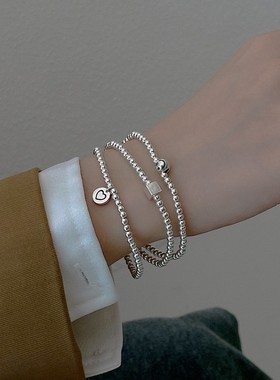 甜美女复古简约几何方块爱心手链