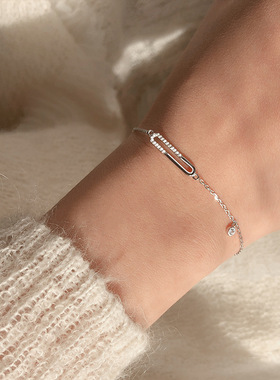 925银闪钻几何椭圆ins清新学生女