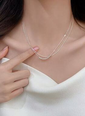 925纯银转运珠项链2025年新爆款小众女颈链高级感锁骨链