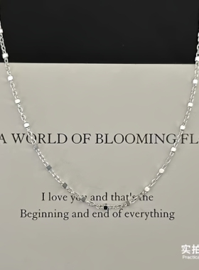 925纯银方块细款手链女手饰个性简约ins风时尚配饰闺蜜礼物