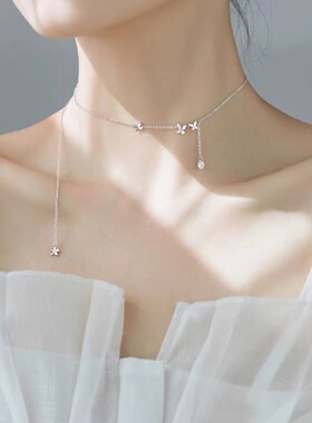 其他925银纯银十字链女流苏