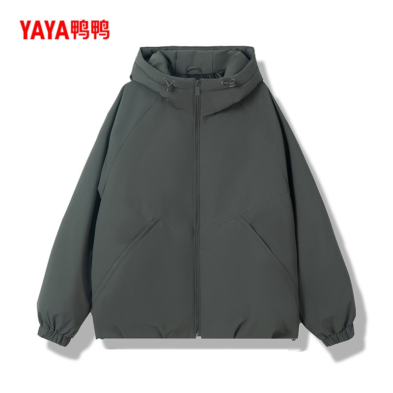 鸭鸭羽绒服男女同款2025秋冬季新款短款轻薄连帽保暖加厚外套夹克 - 图3