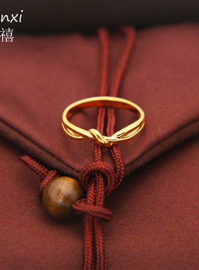 爱无尽扭带结指环气质女戒指