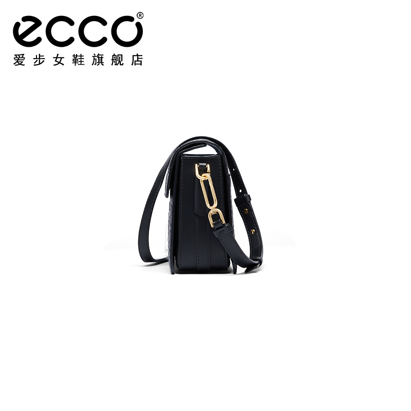 ECCO爱步女包斜挎包新款复古真皮单肩包通勤包大号方包9107894-图1