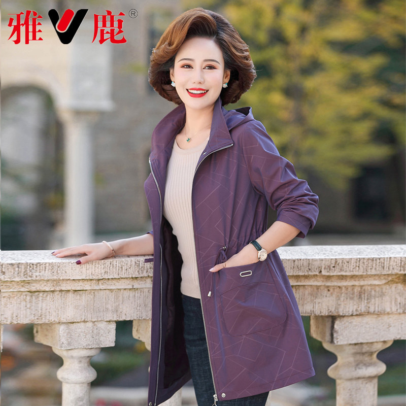 雅鹿2022秋装新款风衣中老年妈妈 苏州时时新服饰中老年女装