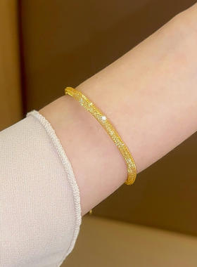 金色网格钱袋子满天星手链女