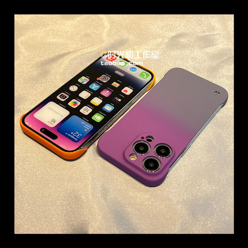 渐变橙黄撞色magic7魔术6无边框适用荣耀100/90手机壳80散热薄70pro+半包30硬壳p40华为nova11/12女mate60/50 - 图1