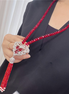 铜镀银水晶流苏女时尚首饰百搭