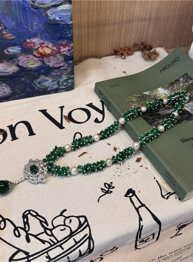 绿色系项链女款高级感轻奢首饰