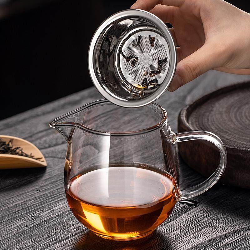 茶具小青柑分茶杯公道杯耐热加厚高硼硅玻璃公杯茶漏网器茶壶过滤 - 图2