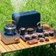 Portable outdoor travel tea set cassette stove
