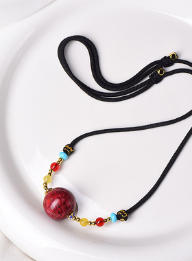 匠砂朱砂编绳手编女转运珠