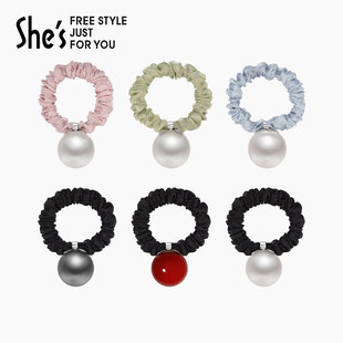 shes茜子凡尔赛工艺珍珠发圈皮筋马尾