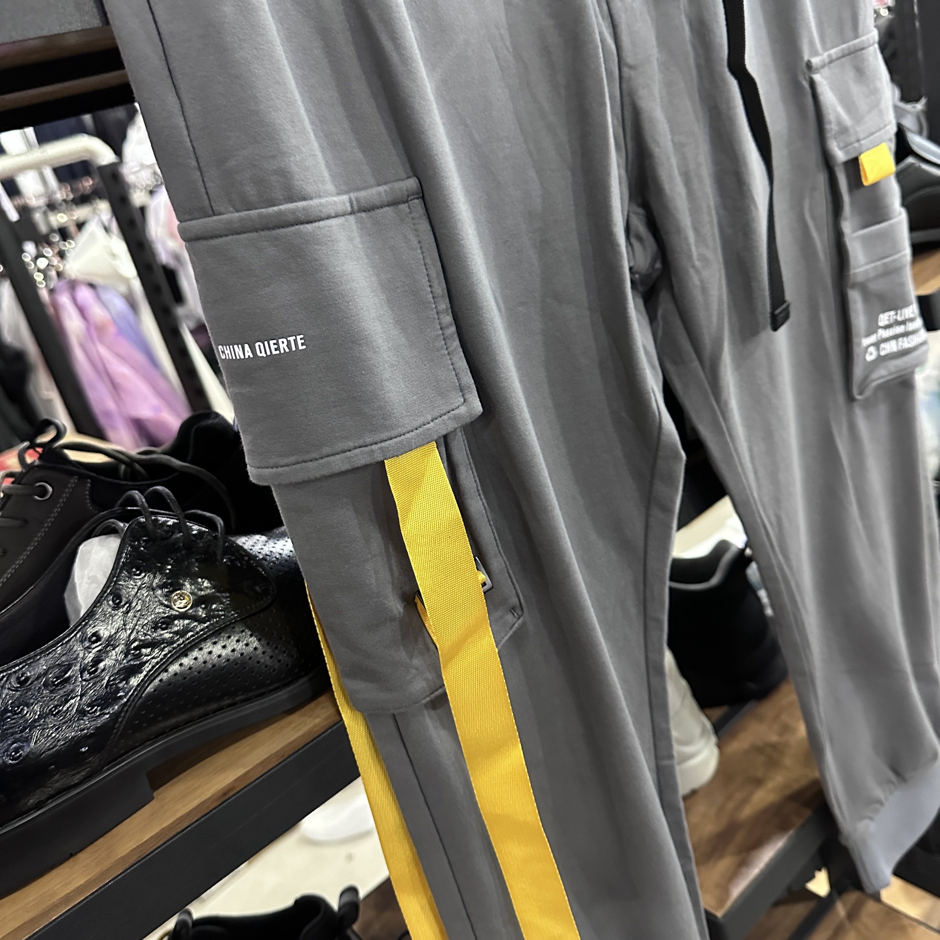 QET潮牌男裤休闲时尚工装裤潮流学生青年紧口针织口袋卫裤0014,淘宝优惠券,粉丝福利购,淘宝优惠卷