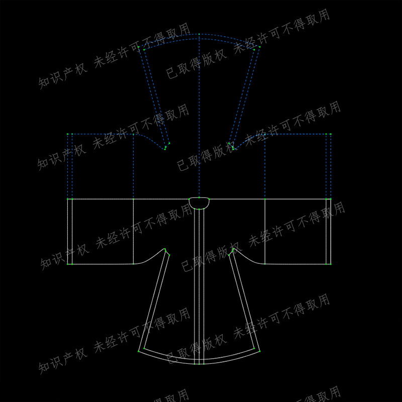 汉服明制版型纸样1：1裁剪图纸复原款式来图打板打印CAD绘图来料 - 图2