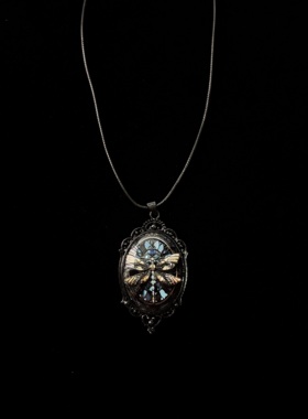 vintage 古着 Elegant dragonfly项链 古著饰品