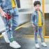 Quần bé trai 2019 phiên bản mới của Hàn Quốc quần áo trẻ em quần jean trẻ em mùa thu nhẹ quần jeans mùa xuân và mùa thu chân thường - Quần jean