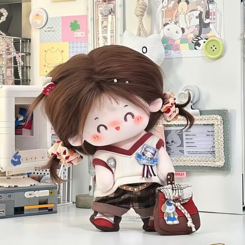 新款现货20cm娃衣【复古小狗】棉花娃娃衣服套装玩偶公仔换装服 - 图0