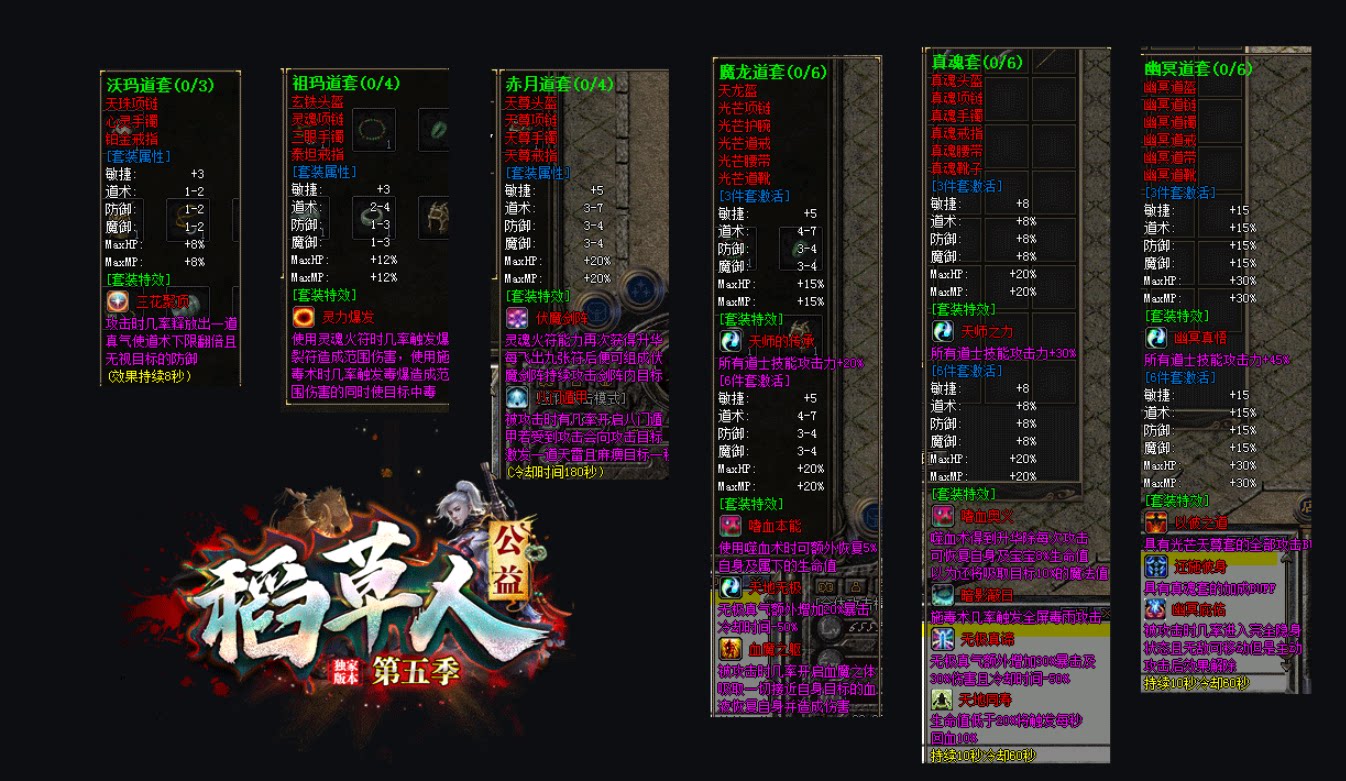 传奇单机联机版稻草人特色复古176三职业套装BUFF装备强化火灵GEE