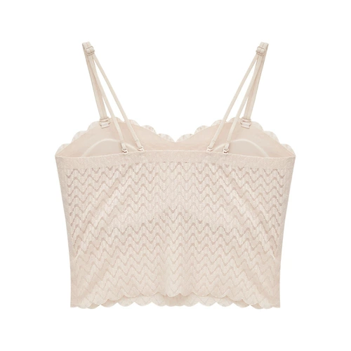 Сексуальный кружевной цветной топ без лямок, топ с чашечками, фиксаторы в комплекте