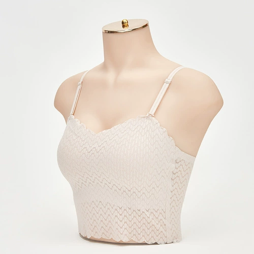 Сексуальный кружевной цветной топ без лямок, топ с чашечками, фиксаторы в комплекте