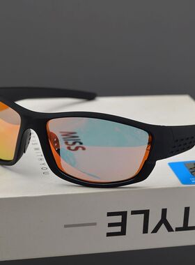 Y2K未来感偏光防风骑行墨镜男