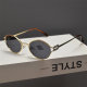 Sunshade oval retro male and female letters sunglasses