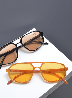 防紫外线强光蛤蟆镜复古男女双梁