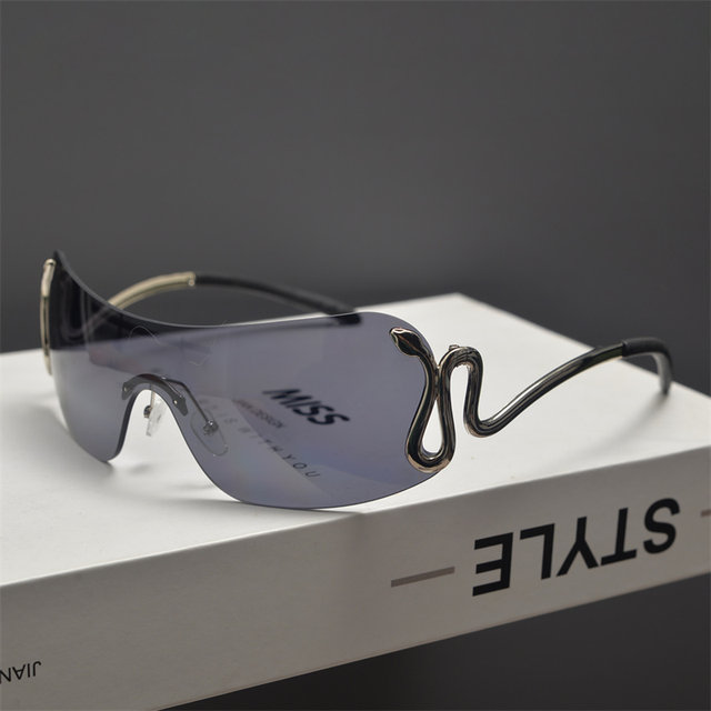 UV resistant retro women's frameless sunglasses