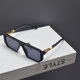 Anti-UV rectangular punk men's and women's patchwork sunglasses