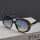 European and American retro oversized frame round rice stud sunglasses