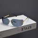 UV proof square retro male and female letter sunglasses