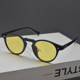 European and American retro round rice nail sunglasses with concave shape