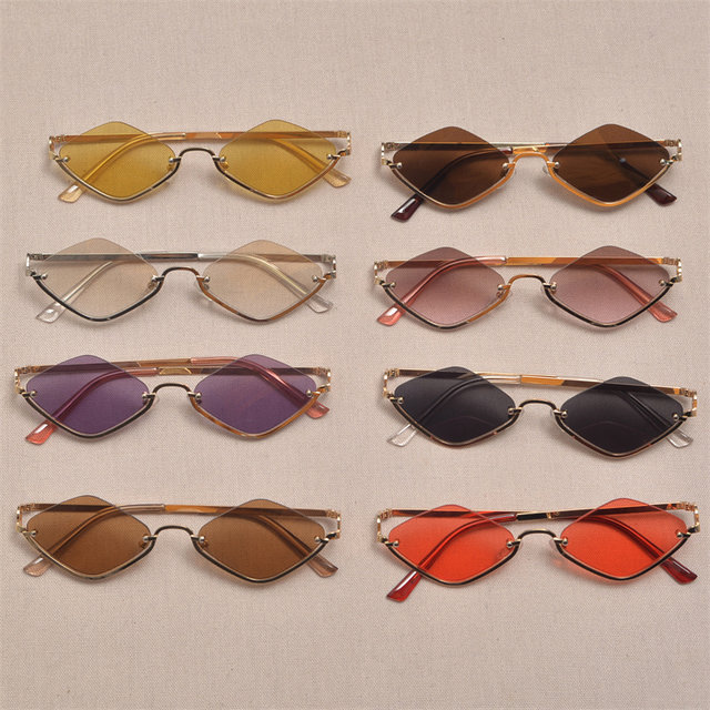 UV anti-diamond retro men and women half frame sunglasses