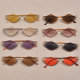 UV anti-diamond retro men and women half frame sunglasses