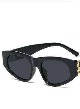 欧美复古潮流猫眼女凹造型太阳镜