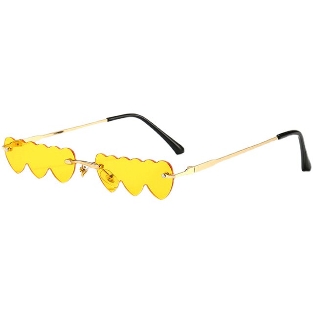 Korean style personalized ultra-narrow rectangular love cut-edge sunglasses ins internet celebrity retro transparent red one-piece sunglasses