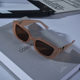Small square frame ins street style notched letter sunglasses