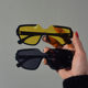 European and American ins Chen Weiting and Zhang Tianai's same style sunglasses female Zhou Yangqing internet celebrity large frame round face slimming sunglasses