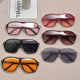 Anti-UV square retro men's and women's one-piece sunglasses