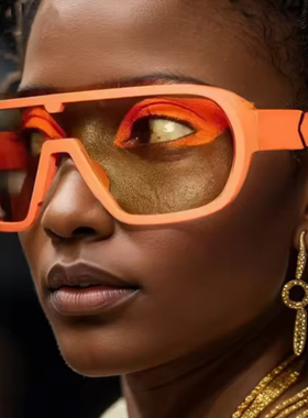 欧美复古飞行员式连体骑行太阳镜