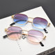 UV proof rectangular retro male and female punk sunglasses
