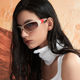Anti-UV aviator retro men's and women's patchwork sunglasses
