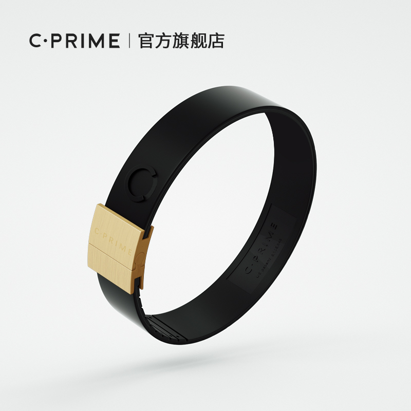 CPRIME NEO熱銷女款能量平衡手環籃球手帶運動腕帶手飾品全黑銅釦