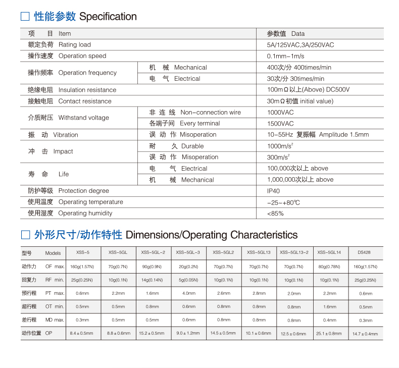 XURUI旭瑞XSS-5GL2手柄型小型微动开关5GL13行程限位开关 银触点 - 图1