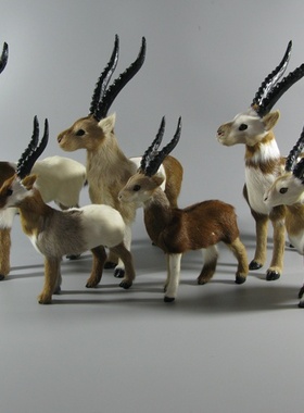 仿真藏羚羊摆件山羊皮毛工艺品